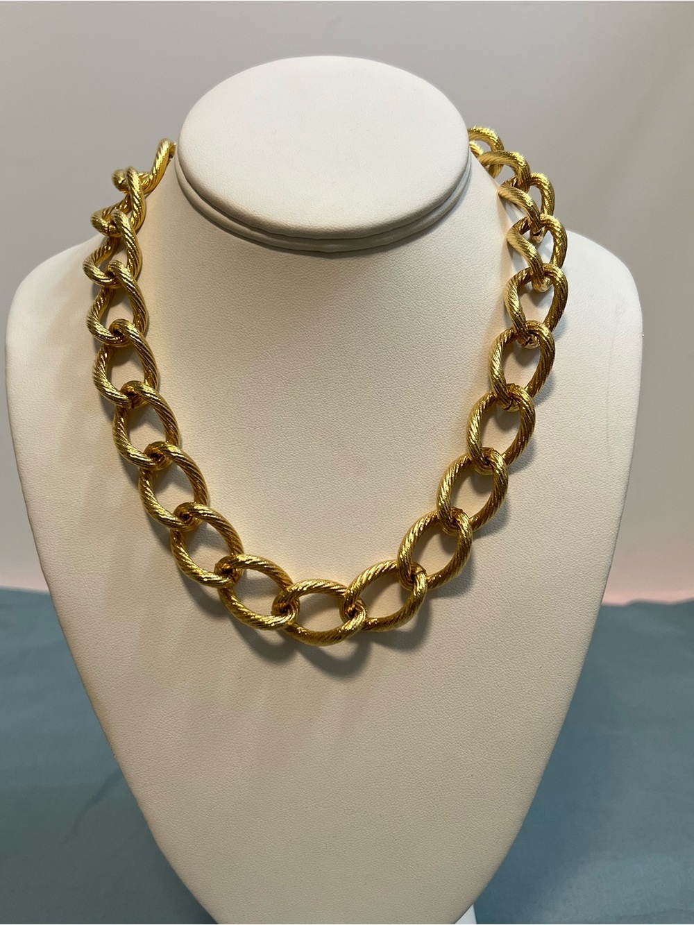 Monet Gold-Tone Twisted Link Necklace